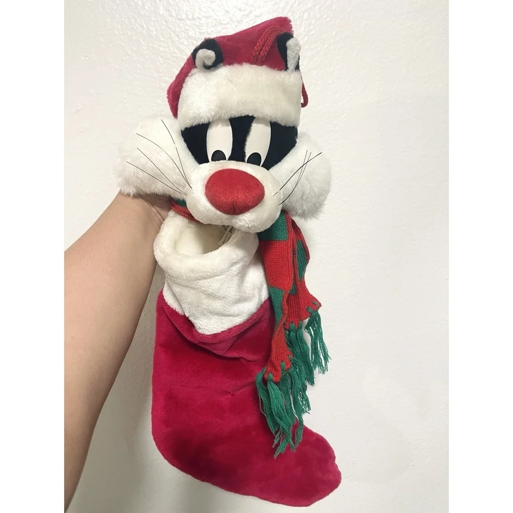 Sylvester The Cat 1995 Holiday Christmas Stocking by Warner‎ Borthers READ DESC.